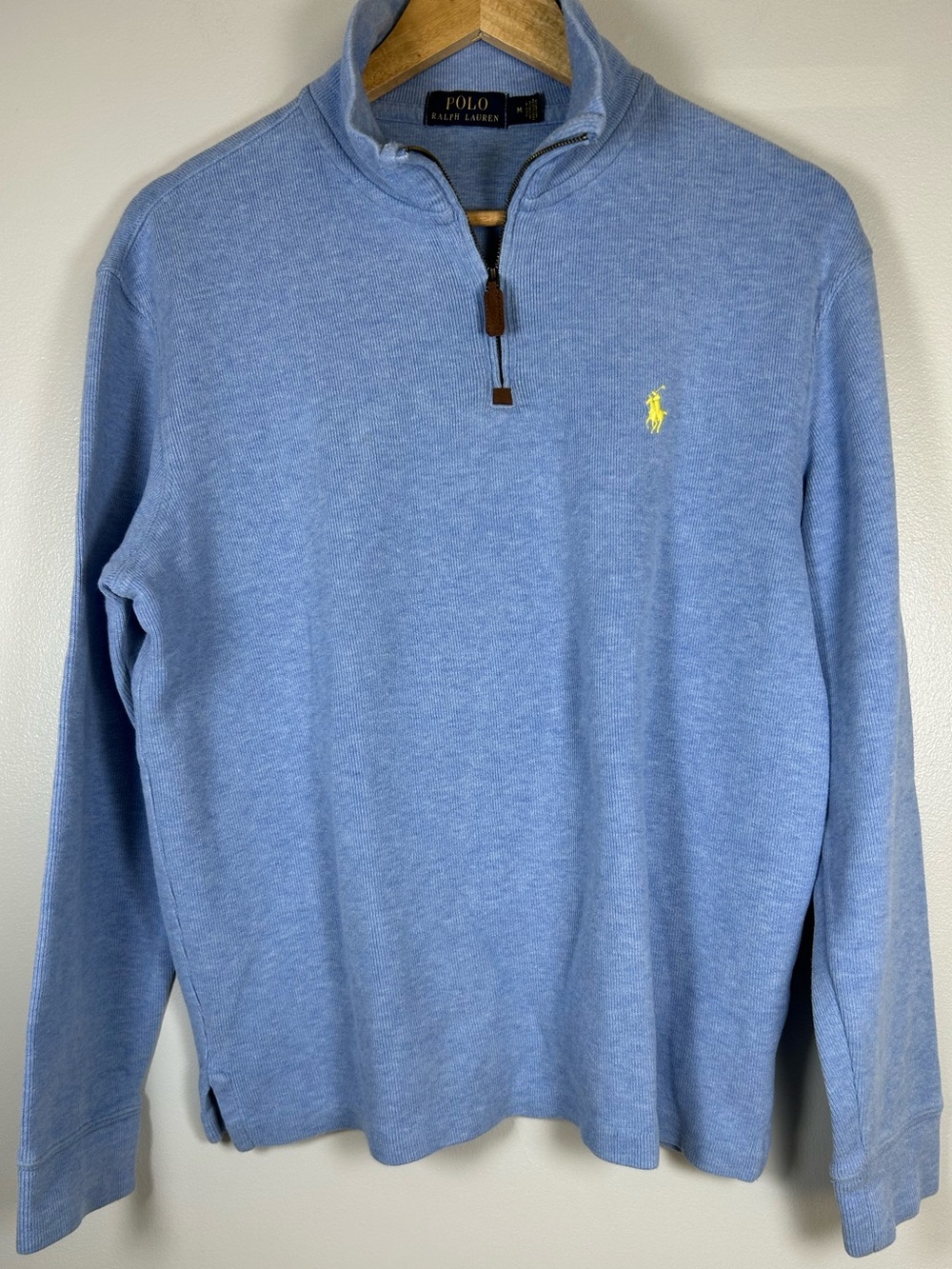 Ralph Lauren Light Blue Pullover with Yellow Logo Tag